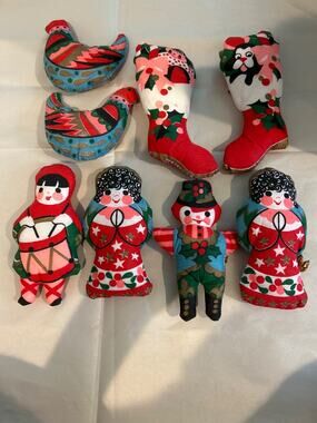 Folk Art Ornaments - including birds